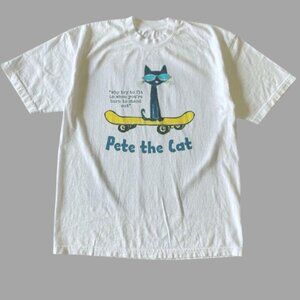 Pete the Cat T-Shirt White - Cute Vintage Style